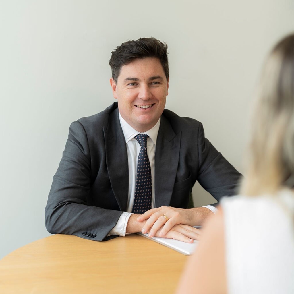 lawyer in meeting with client